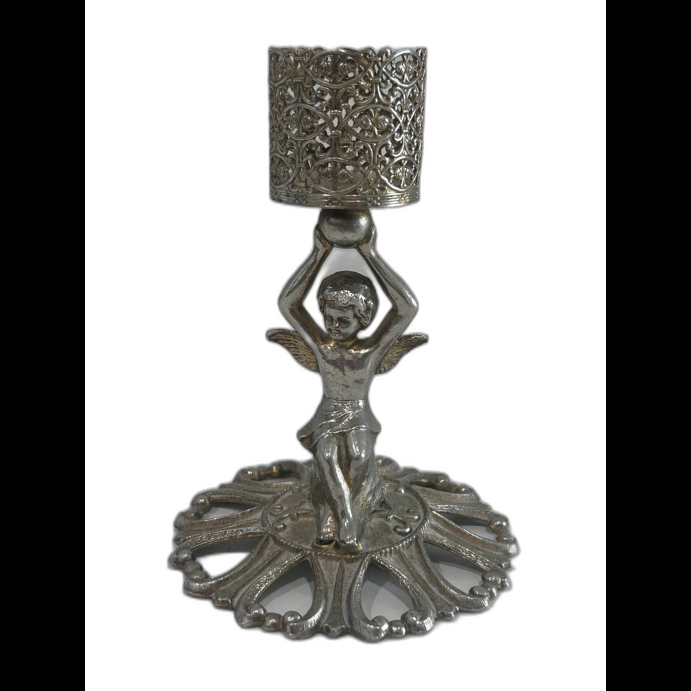 Vintage Revlon Hollywood Regency-Style Cherub/ Angel Candle/Lipstick Holder.